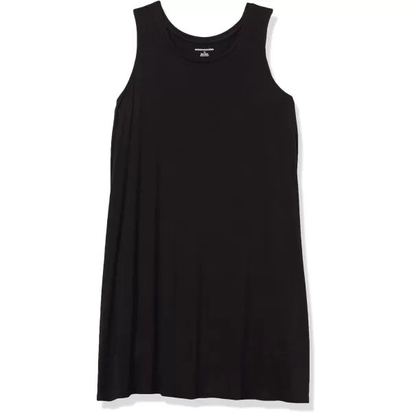 Amazon Essentials Womens Tank Swing Dress Available in Plus SizeRayon Blend Black