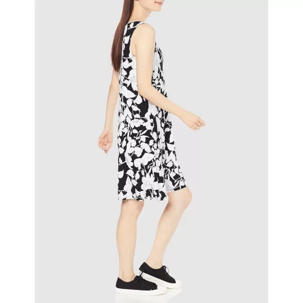 Amazon Essentials Womens Tank Swing Dress Available in Plus SizeRayon Blend Black Floral