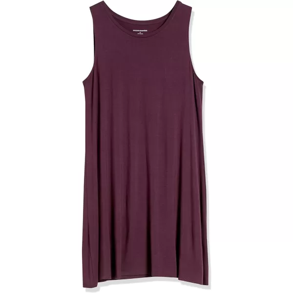 Amazon Essentials Womens Tank Swing Dress Available in Plus SizeRayon Blend Burgundy