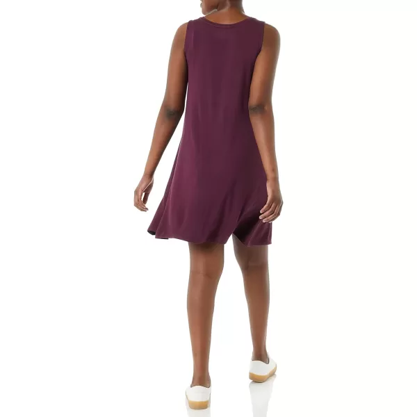 Amazon Essentials Womens Tank Swing Dress Available in Plus SizeRayon Blend Burgundy