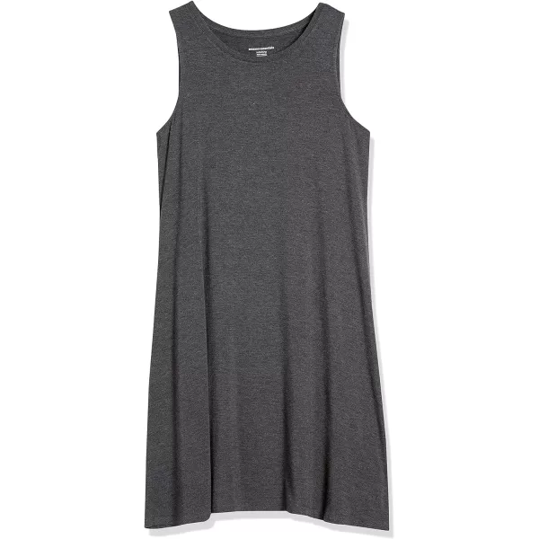 Amazon Essentials Womens Tank Swing Dress Available in Plus SizeRayon Blend Charcoal Heather