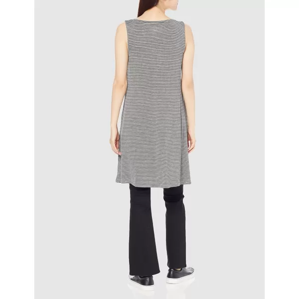 Amazon Essentials Womens Tank Swing Dress Available in Plus SizeRayon Blend Grey Heather Stripe