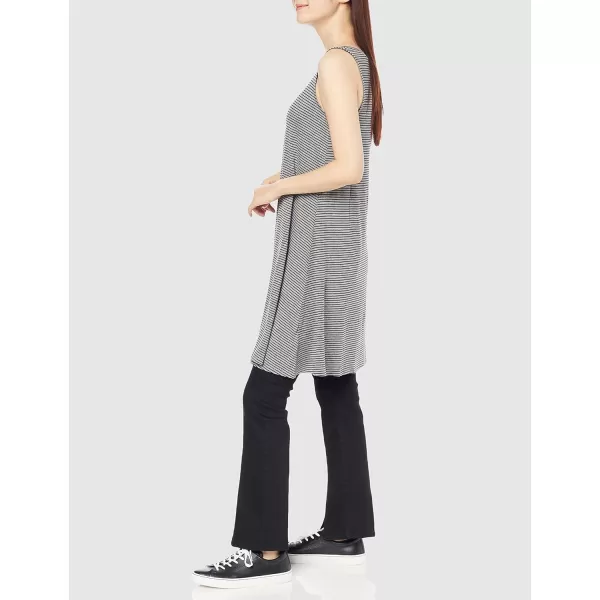 Amazon Essentials Womens Tank Swing Dress Available in Plus SizeRayon Blend Grey Heather Stripe