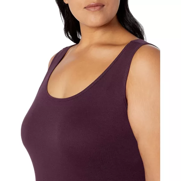 Amazon Essentials Womens Tank Top Available in Plus Size Multipacks1 Burgundy