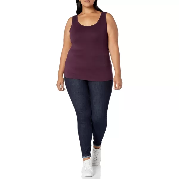 Amazon Essentials Womens Tank Top Available in Plus Size Multipacks1 Burgundy