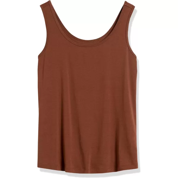 Amazon Essentials Womens Tank Top Available in Plus Size Multipacks1 Dark Brown