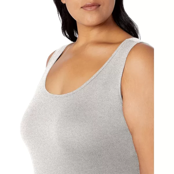 Amazon Essentials Womens Tank Top Available in Plus Size Multipacks1 Light Grey Heather