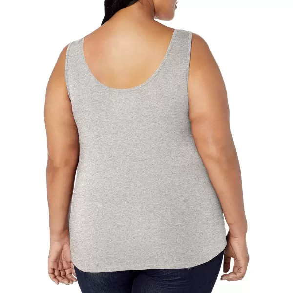 Amazon Essentials Womens Tank Top Available in Plus Size Multipacks1 Light Grey Heather