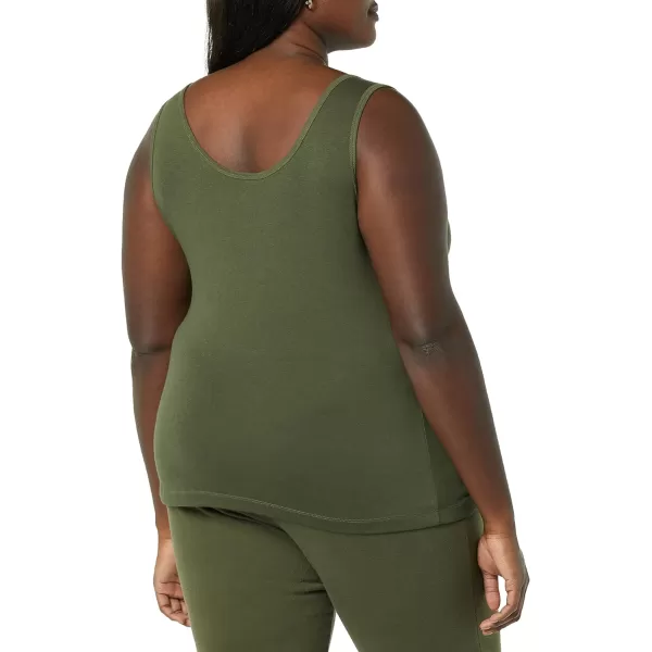 Amazon Essentials Womens Tank Top Available in Plus Size Multipacks1 Olive