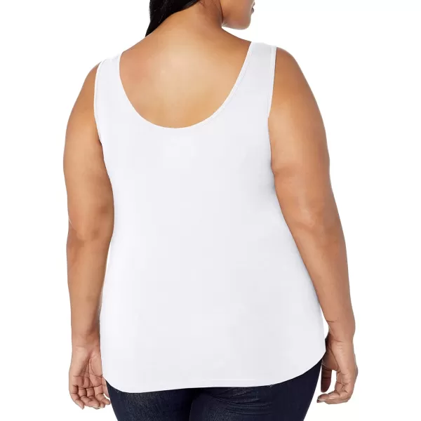 Amazon Essentials Womens Tank Top Available in Plus Size Multipacks1 White