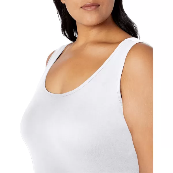 Amazon Essentials Womens Tank Top Available in Plus Size Multipacks1 White