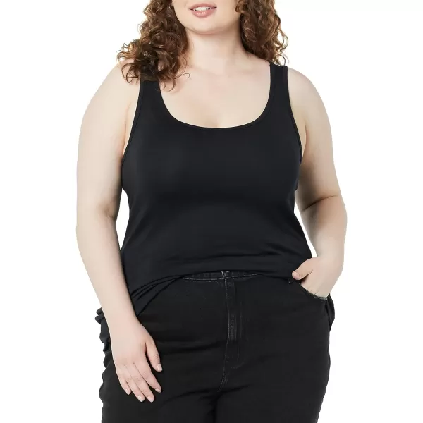 Amazon Essentials Womens Tank Top Available in Plus Size Multipacks2 Black