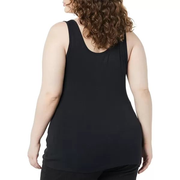 Amazon Essentials Womens Tank Top Available in Plus Size Multipacks2 Black