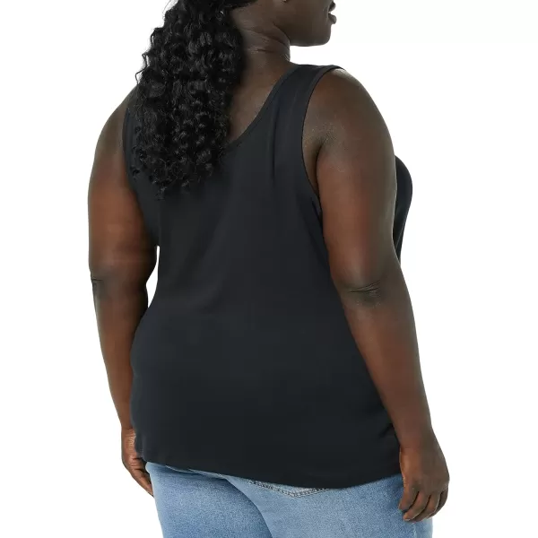 Amazon Essentials Womens Tank Top Available in Plus Size Multipacks2 Black