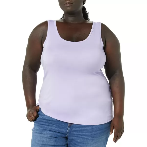 Amazon Essentials Womens Tank Top Available in Plus Size Multipacks2 BlackLavender