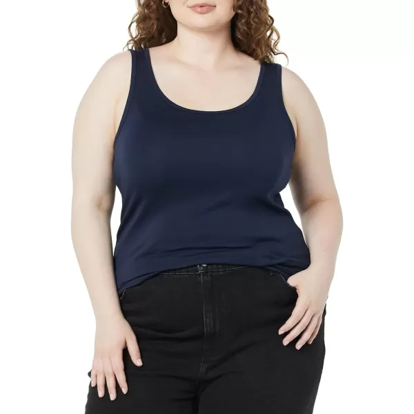 Amazon Essentials Womens Tank Top Available in Plus Size Multipacks2 Charcoal HeatherNavy