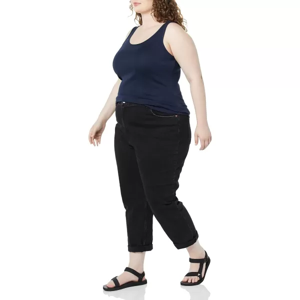 Amazon Essentials Womens Tank Top Available in Plus Size Multipacks2 Charcoal HeatherNavy