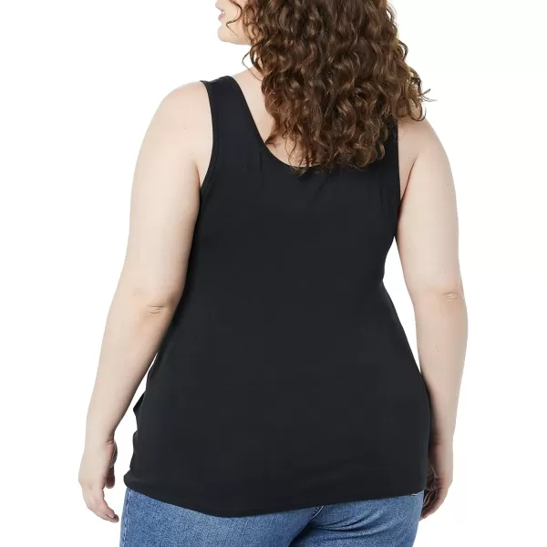 Amazon Essentials Womens Tank Top Available in Plus Size Multipacks2 WhiteBlack