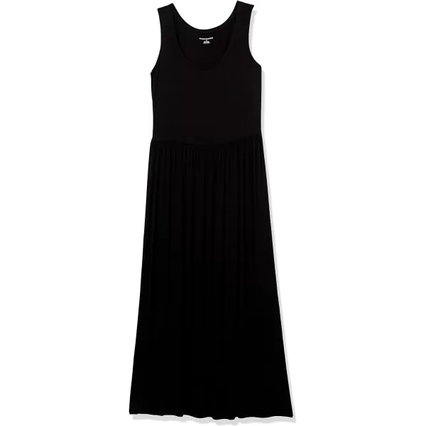 Amazon Essentials Womens Tank Waisted Maxi Dress Available in Plus SizeRayon Blend Black