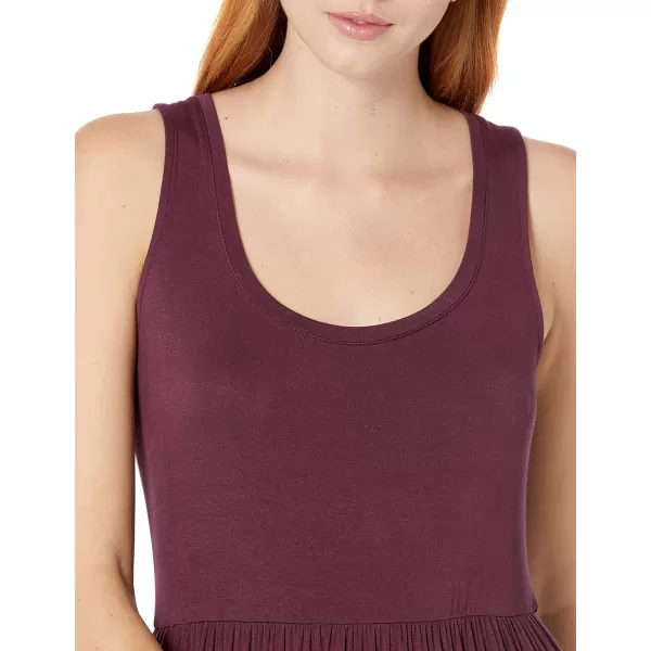 Amazon Essentials Womens Tank Waisted Maxi Dress Available in Plus SizeRayon Blend Burgundy