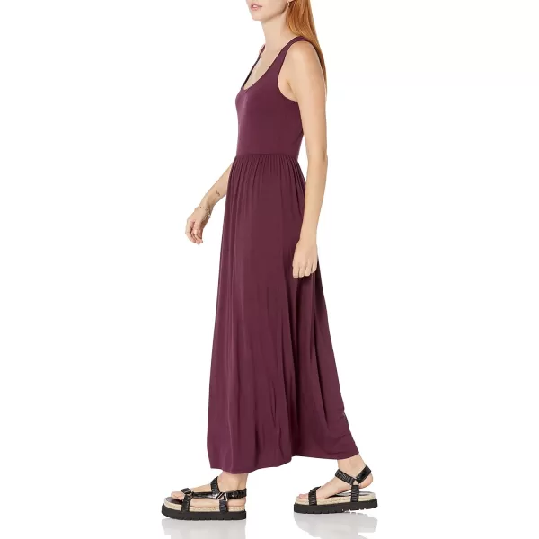 Amazon Essentials Womens Tank Waisted Maxi Dress Available in Plus SizeRayon Blend Burgundy