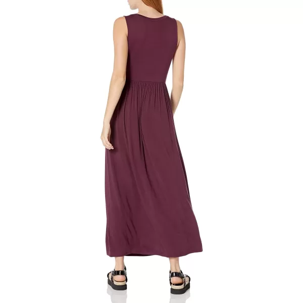 Amazon Essentials Womens Tank Waisted Maxi Dress Available in Plus SizeRayon Blend Burgundy