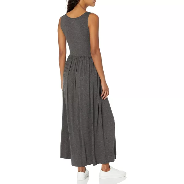 Amazon Essentials Womens Tank Waisted Maxi Dress Available in Plus SizeRayon Blend Charcoal Heather