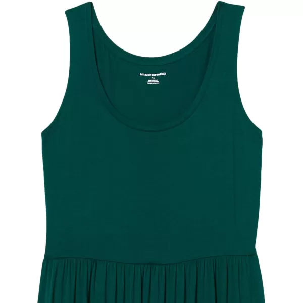 Amazon Essentials Womens Tank Waisted Maxi Dress Available in Plus SizeRayon Blend Jade Green