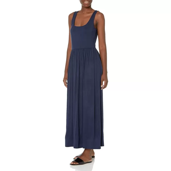 Amazon Essentials Womens Tank Waisted Maxi Dress Available in Plus SizeRayon Blend Navy