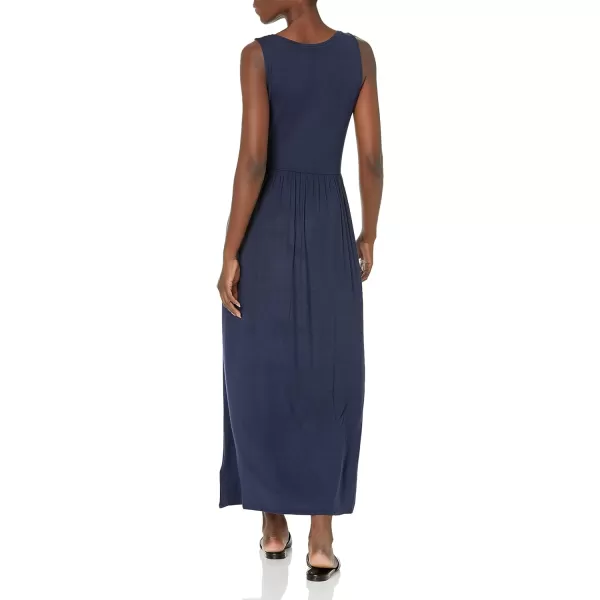 Amazon Essentials Womens Tank Waisted Maxi Dress Available in Plus SizeRayon Blend Navy