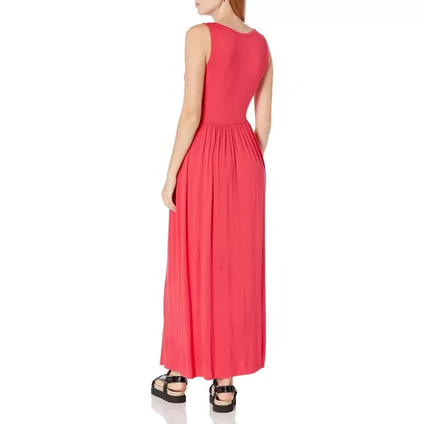 Amazon Essentials Womens Tank Waisted Maxi Dress Available in Plus SizeRayon Blend Red