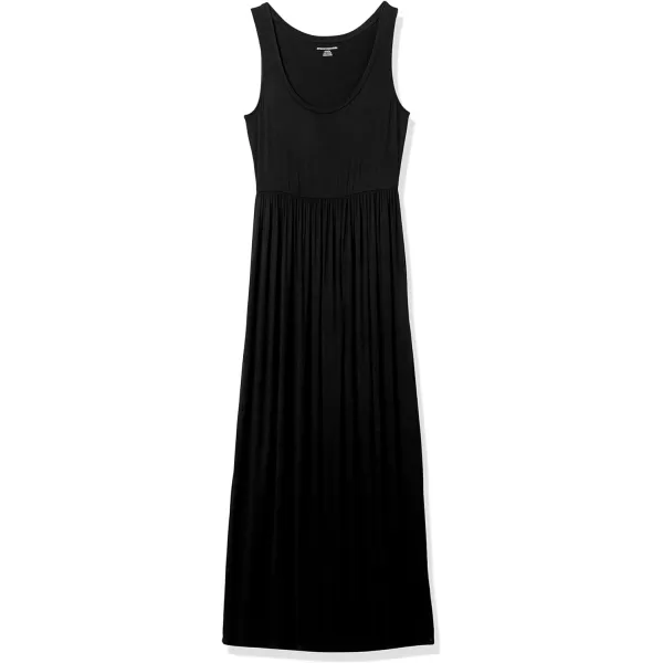 Amazon Essentials Womens Tank Waisted Maxi Dress Available in Plus SizeSustainably Sourced Rayon Blend Black