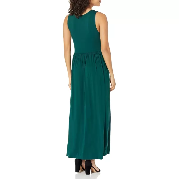 Amazon Essentials Womens Tank Waisted Maxi Dress Available in Plus SizeSustainably Sourced Rayon Blend Jade Green