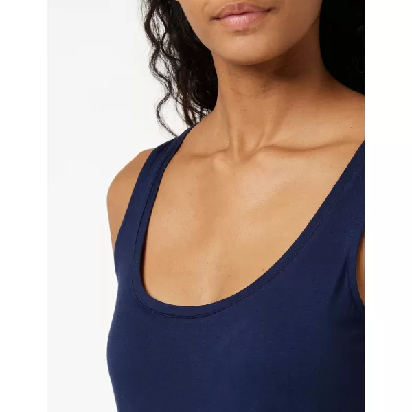 Amazon Essentials Womens Tank Waisted Maxi Dress Available in Plus SizeSustainably Sourced Rayon Blend Navy