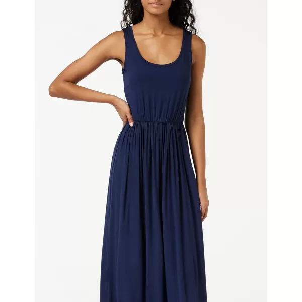 Amazon Essentials Womens Tank Waisted Maxi Dress Available in Plus SizeSustainably Sourced Rayon Blend Navy