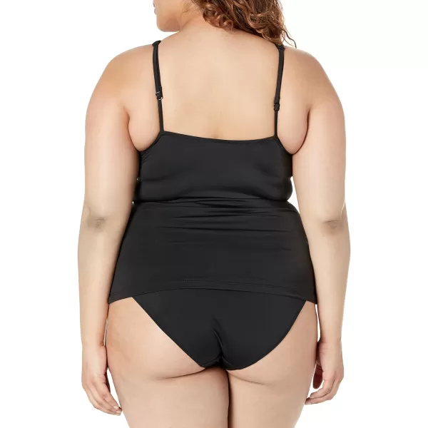 Amazon Essentials Womens Tankini Swim Top Available in Plus SizeWashed Black