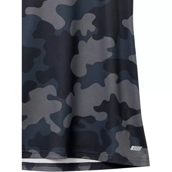 Amazon Essentials Womens Tech Stretch CapSleeve TShirt Pack of 22 BlackCharcoal Camo
