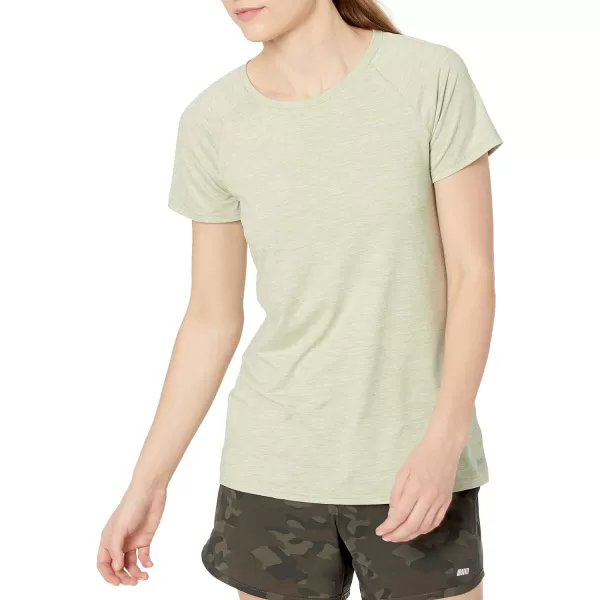 Amazon Essentials Womens Tech Stretch CapSleeve TShirt Pack of 22 Green Space DyeNavy