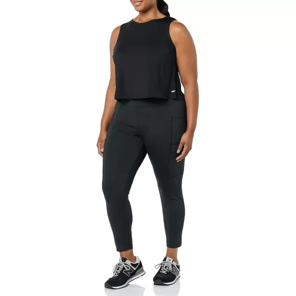 Amazon Essentials Womens Tech Stretch Cropped LooseFit TankBlack