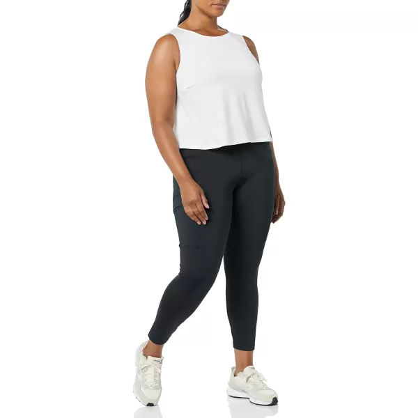 Amazon Essentials Womens Tech Stretch Cropped LooseFit TankWhite