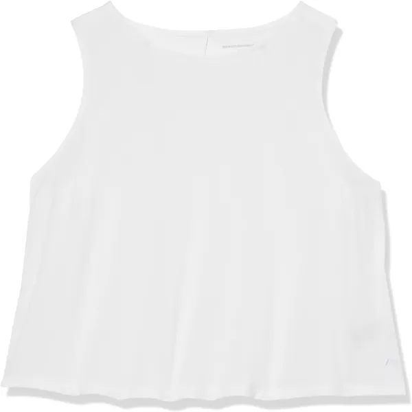 Amazon Essentials Womens Tech Stretch Cropped LooseFit TankWhite