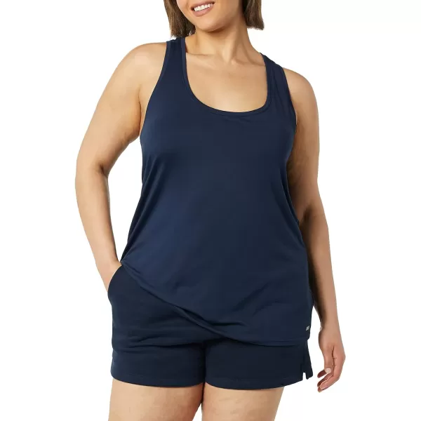 Amazon Essentials Womens Tech Stretch Racerback Tank Top Available in Plus Size Multipacks1 Dark Navy