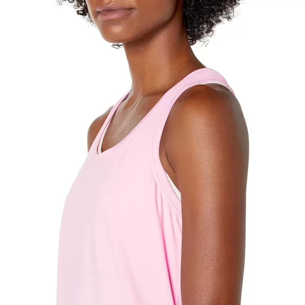 Amazon Essentials Womens Tech Stretch Racerback Tank Top Available in Plus Size Multipacks2 Black Space DyeLight Pink