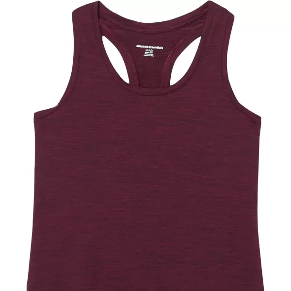 Amazon Essentials Womens Tech Stretch Racerback Tank Top Available in Plus Size Multipacks2 BlackBurgundy Space Dye