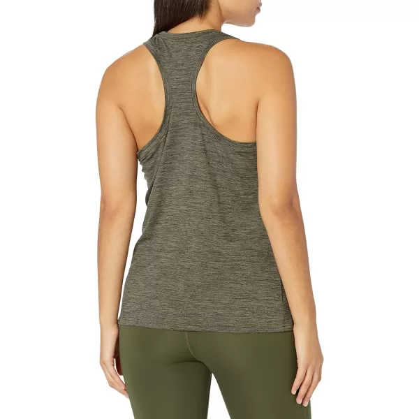 Amazon Essentials Womens Tech Stretch Racerback Tank Top Available in Plus Size Multipacks2 BlackOlive Space Dye