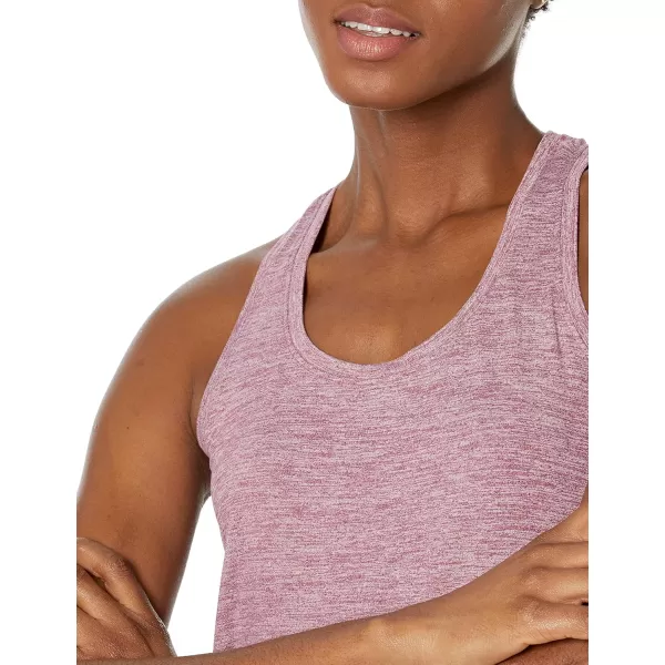 Amazon Essentials Womens Tech Stretch Racerback Tank Top Available in Plus Size Multipacks2 Plum Space DyeSalmon Pink Space Dye