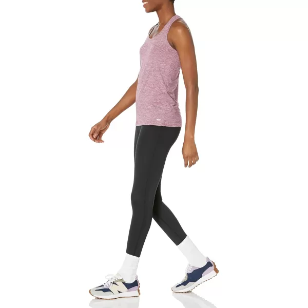 Amazon Essentials Womens Tech Stretch Racerback Tank Top Available in Plus Size Multipacks2 Plum Space DyeSalmon Pink Space Dye