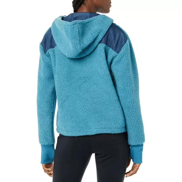 Amazon Essentials Womens Teddy Fleece Pullover Jacket Available in Plus SizeTeal Blue