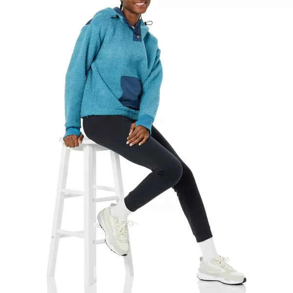 Amazon Essentials Womens Teddy Fleece Pullover Jacket Available in Plus SizeTeal Blue