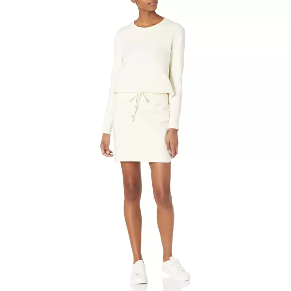 Amazon Essentials Womens Terry Cotton and Modal Drawstring Sweatshirt Skirt Previously Daily RitualCream